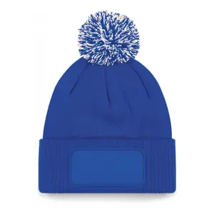Beanie pom pom Beechfield Patch Snowstar image-0