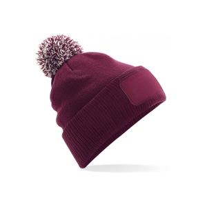 Beanie pom pom Beechfield Patch Snowstar image-1