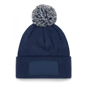 Bonnet pom pom Beechfield Patch Snowstar image-0