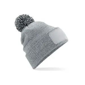 Beanie pom pom Beechfield Patch Snowstar image-1