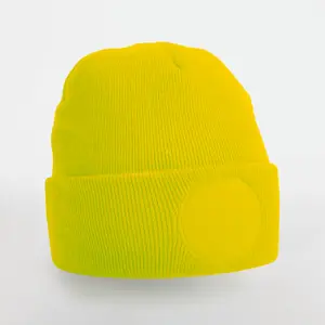 Round patch beanie Beechfield image-0