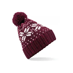 Jacquard beanie Beechfield Snowstar image-0
