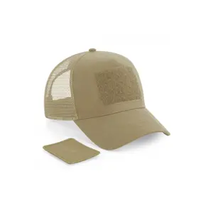 Adjustable back mesh cap with removable patch Beechfield image-0