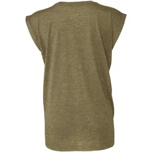 T-Shirt mit Rollärmeln, Damen Bella + Canvas Flowy image-1