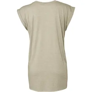 T-Shirt mit Rollärmeln, Damen Bella + Canvas Flowy image-3