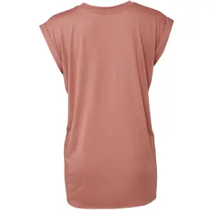 T-Shirt mit Rollärmeln, Damen Bella + Canvas Flowy image-3
