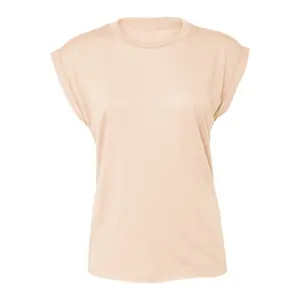T-Shirt mit Rollärmeln, Damen Bella + Canvas Flowy image-0