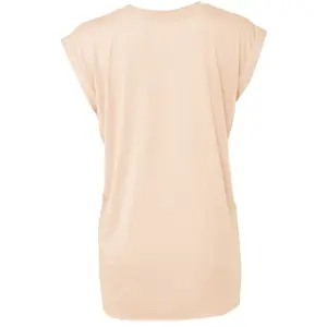 T-Shirt mit Rollärmeln, Damen Bella + Canvas Flowy image-1