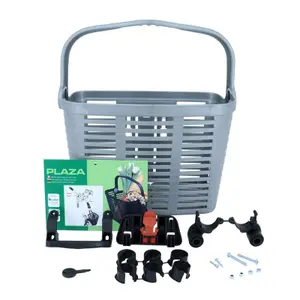 Fahrradkorb vorne aus Kunststoff mit Henkel, Befestigung mit Clips, max. Gewicht 5 kg Bellelli e-bike image-1