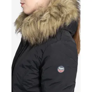 Long hooded puffer coat for women Benlee Kimmeridge image-2