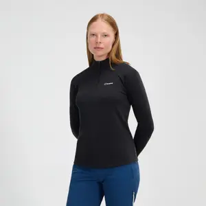 Dół koszulki z długim rękawem ½ zip damski Berghaus Ivyhill image-3