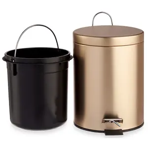 Poubelle à pédale en métal Berilo image-1