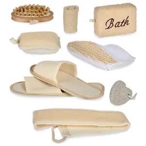 Rattan bathroom basket with 8 accessories for children Berilo image-1