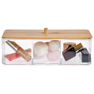 Metracrylate and bamboo storage box Berilo image-1