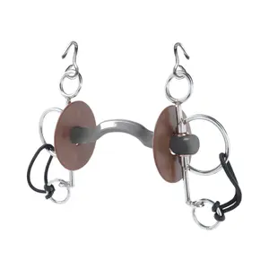 Pelham bit for short horse with tongue port, mild Beris Konnex 140 mm image-0