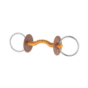 Soft double ring bit for horse Beris