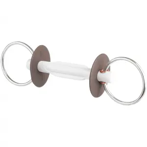 Mors 2 anneaux pour cheval bridon avec canon papillon Beris image-0