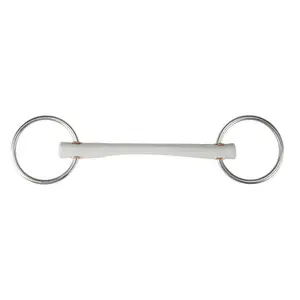 Mors 2 anneaux pour cheval bridon avec canon confort fine Beris image-0