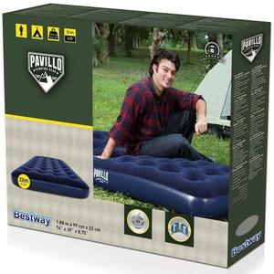 Flocked inflatable mattress bed Bestway image-3