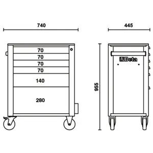 Mobile Workshop Trolley with Six Drawers Beta image-5