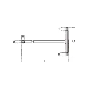 T-handle Male Allen Key 6mm Beta image-1