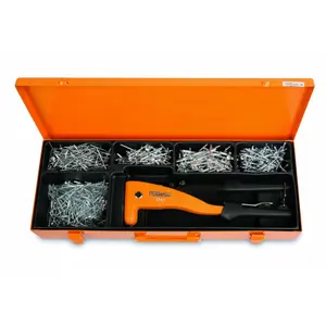 Motorcycle Rivet Pliers with Assortment of 700 Aluminium Rivets Beta image-0