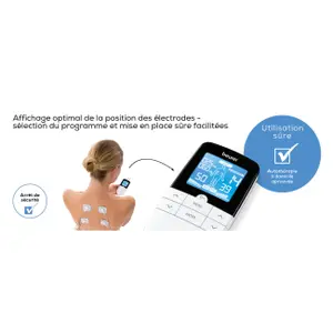 Digital electrostimulation device tens/ems 4 electrodes Beurer EM 49 image-1