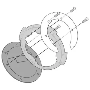 Flansch für Tankrucksack Kappa Moto Tanklock BF17K image-0
