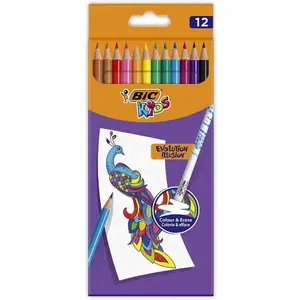 case of 12 erasable colored pencils BIC image-0
