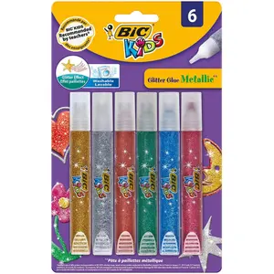 Creative activities with 6 glitter stickers BIC image-0