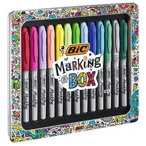 Schachtel mit 15 Permanentmarker Farben BIC image-0