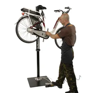 Professional bicycle repair stand with pneumatic lift BiciSupport image-2