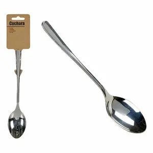 Brede roestvrijstalen lepel BigBuy Home image-0