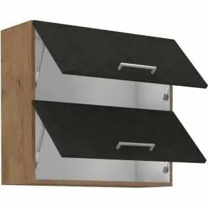 Köksskåp med 2 lådor i melamin BigBuy Home Rock image-2