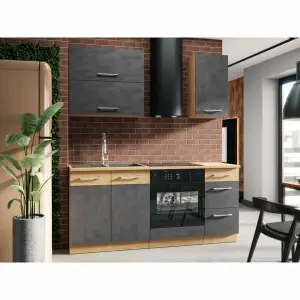 Mobile da cucina a 2 cassetti in melamina BigBuy Home Rock image-3
