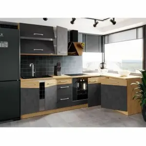 Mobile da cucina a 2 cassetti in melamina BigBuy Home Rock image-4