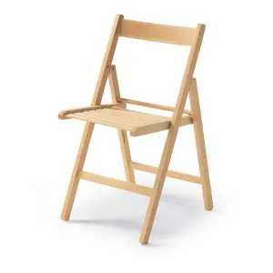 Beech wood folding chair BigBuy Home image-0