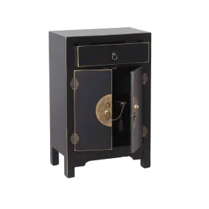 Wooden bedside table BigBuy Home Oriente image-0