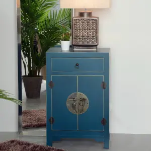Iron bedside table dmf BigBuy Home Oriente image-1