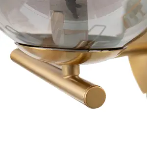 Szklana i metalowa lampa ścienna BigBuy Home image-3