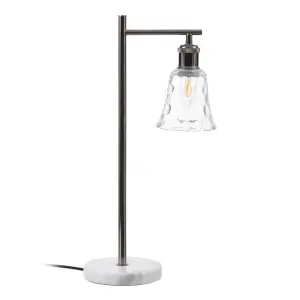 Lampada da tavolo in metallo vetro marmo ferro BigBuy Home image-0
