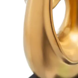 Decorative abstract oval ceramic figurine BigBuy Home image-3