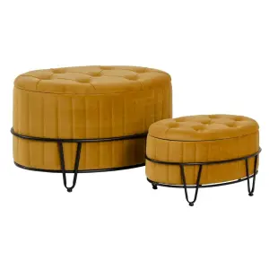 Pufe em tecido sintético BigBuy Home