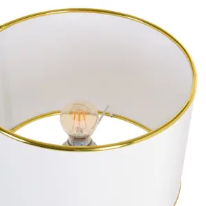 Lampe de bureau en lin céramique BigBuy Home image-5