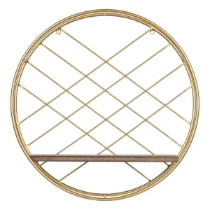 estantería redonda de metal y madera BigBuy Home image-0