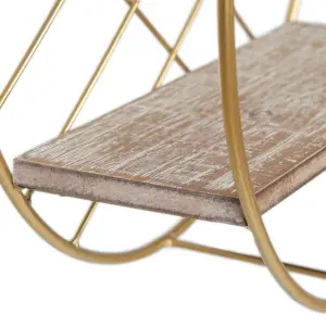estantería redonda de metal y madera BigBuy Home image-3