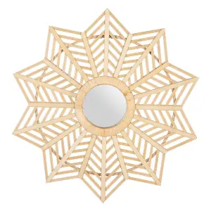 Wandspiegel aus Bambus BigBuy Home image-0