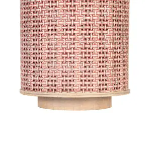 Kerzenlaterne aus Naturfaser BigBuy Home image-1