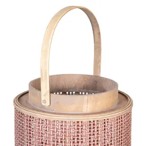 Lantern candlestick in natural fiber BigBuy Home image-5