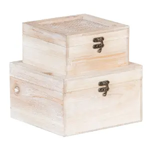 Dekorativní krabice BigBuy Home 20x20x12 cm DMF (x2) image-0